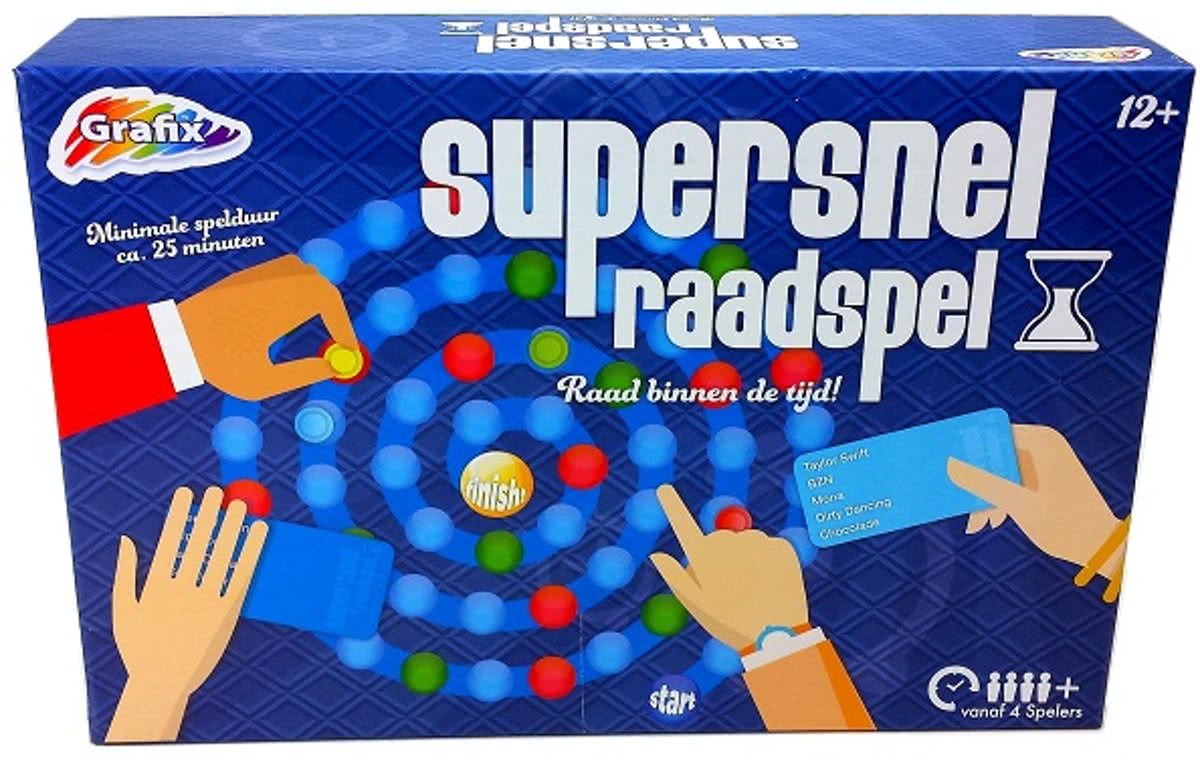 Supersnel Raadspel |Raad binnen de tijd | Team Spel | 4+ Spelers | Spellen